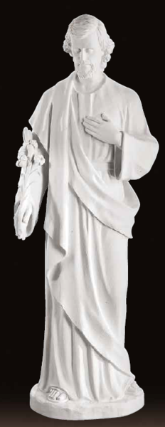 Carrara Marble Saint Joseph Made in Italy Sculpture St. Giuseppe